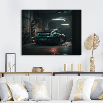 718 In Underground Garage - Car Exotic Canvas Wall Art